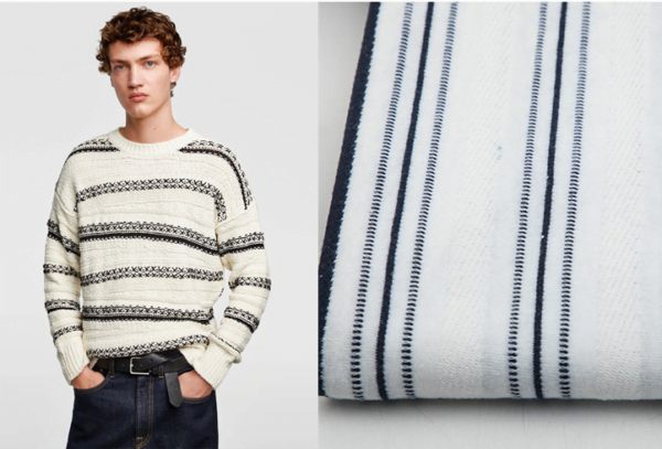 Unveiling Charm! Autumn-Winter Multi-Color Striped Coarse Knit Jacquard Sweater Fabric, Fashionably Warm at Your Fingertips