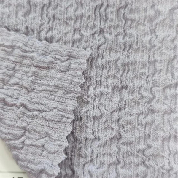 Elegant Jacquard Fabric: Polyester Spandex Knitted Crinkle jacquard fabric