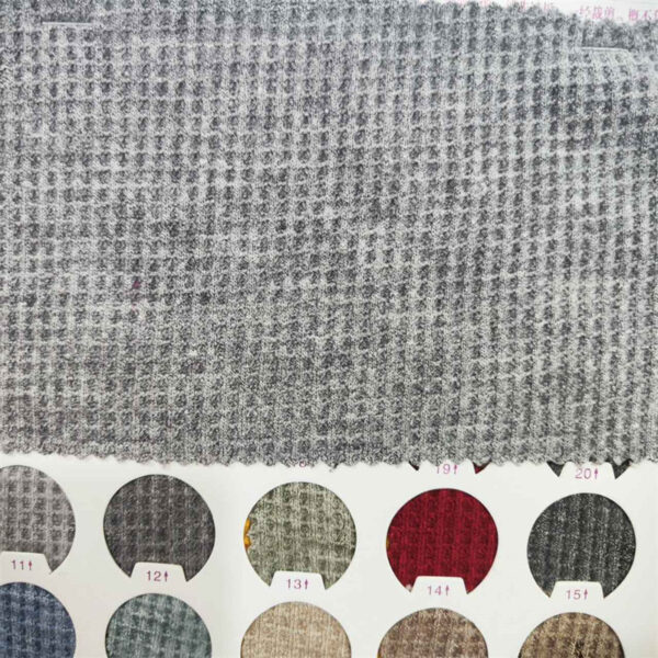 Faux Cashmere Coarse Knit Waffle Grid Double-Sided Knitted Fabric - The Perfect Blend of Warmth and Style! - Image 2